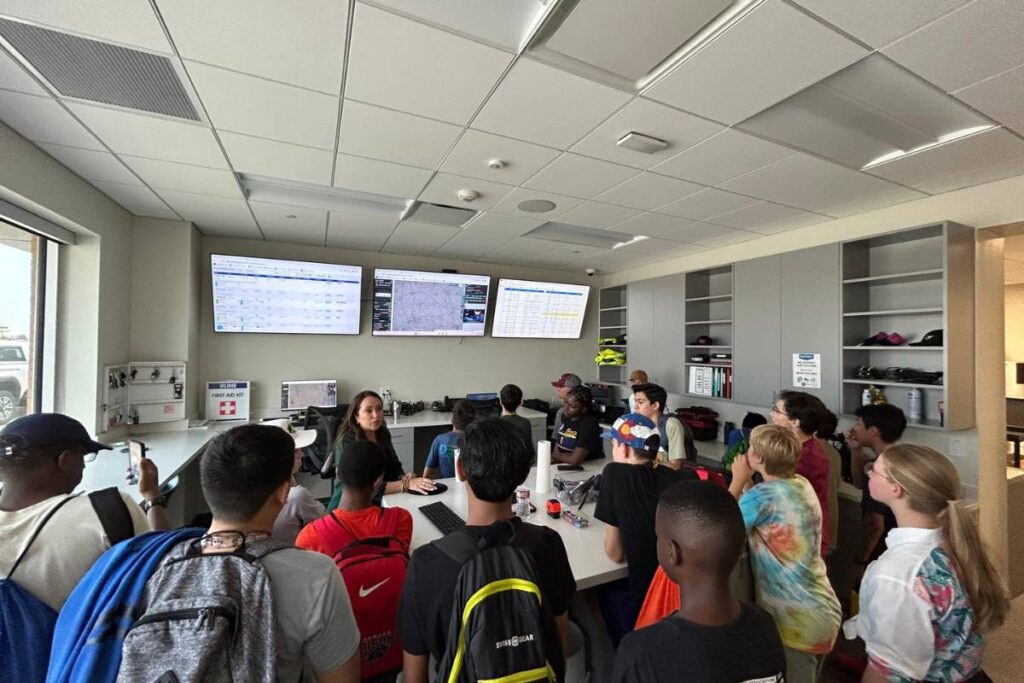 Students on a tour during STEM camp in Dallas