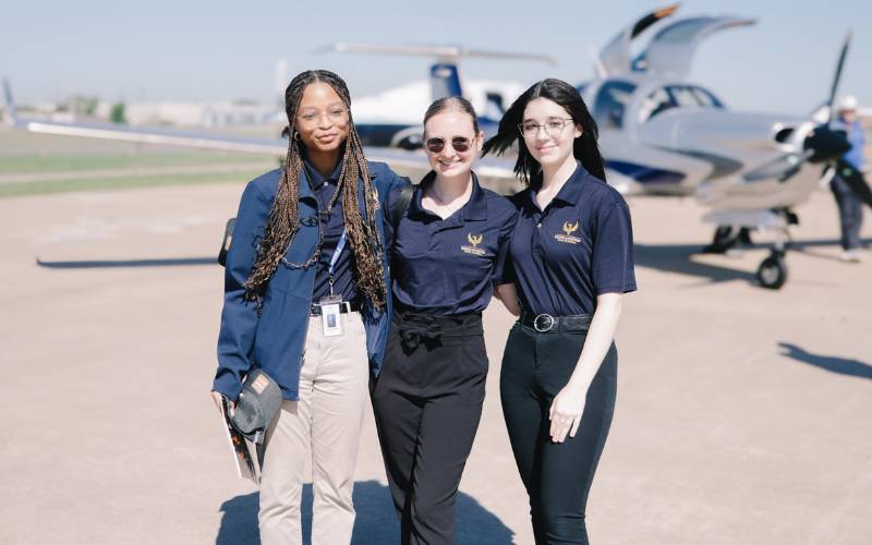 Rising Aviation Students at the airport